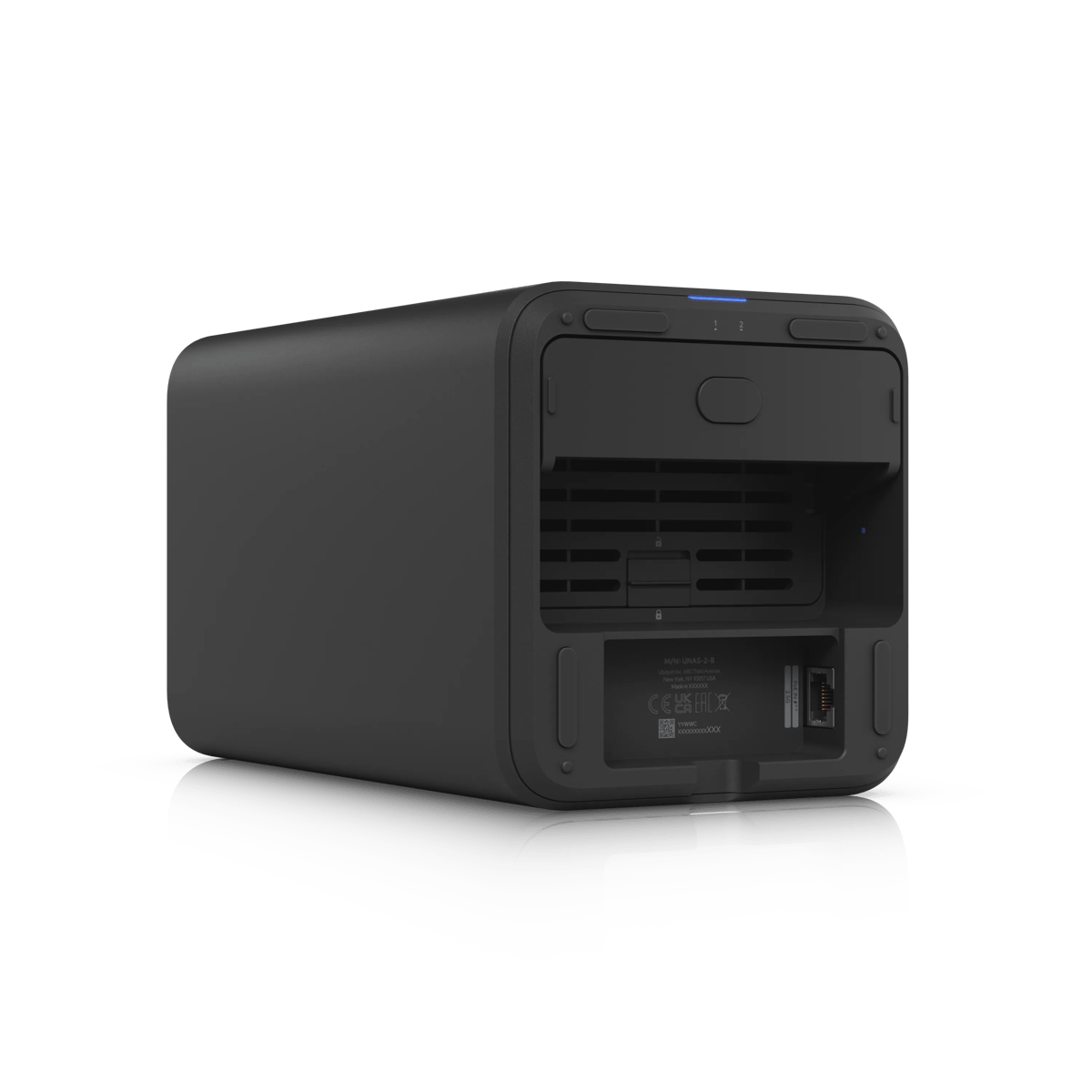Ubiquiti UniFi UNAS-2-W Dual-bay / 2.5GbE 網路儲存伺服器 (NAS)(黑色)