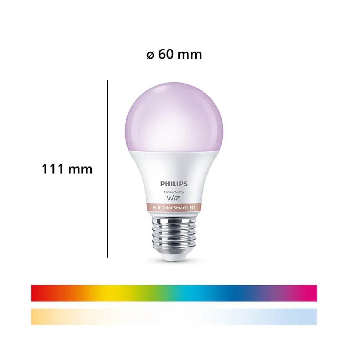 Philips Smart LED 8.5W A60 E27 WiZ 彩光+冷暖白光智能燈泡