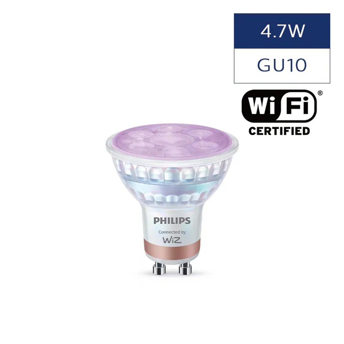 Philips Smart LED 4.7W GU10 GLASS WiZ 彩光+冷暖白光智能射燈