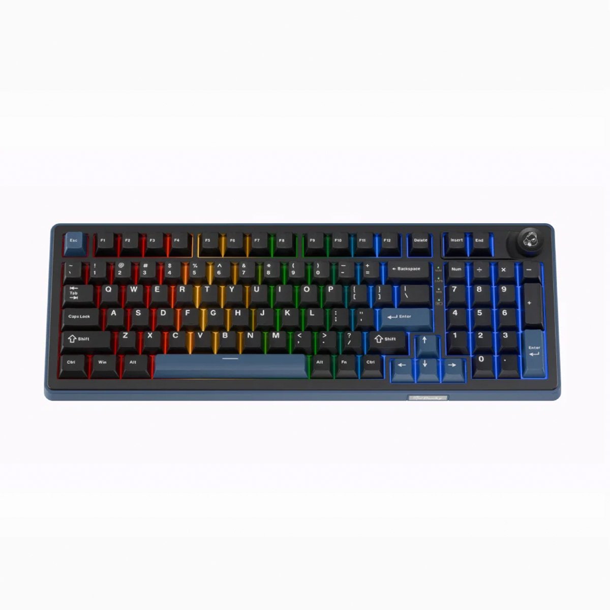 Ducky OK-M 熱插拔 RGB 三模無線機械鍵盤(KTT Tactile-98鍵-黑藍色)