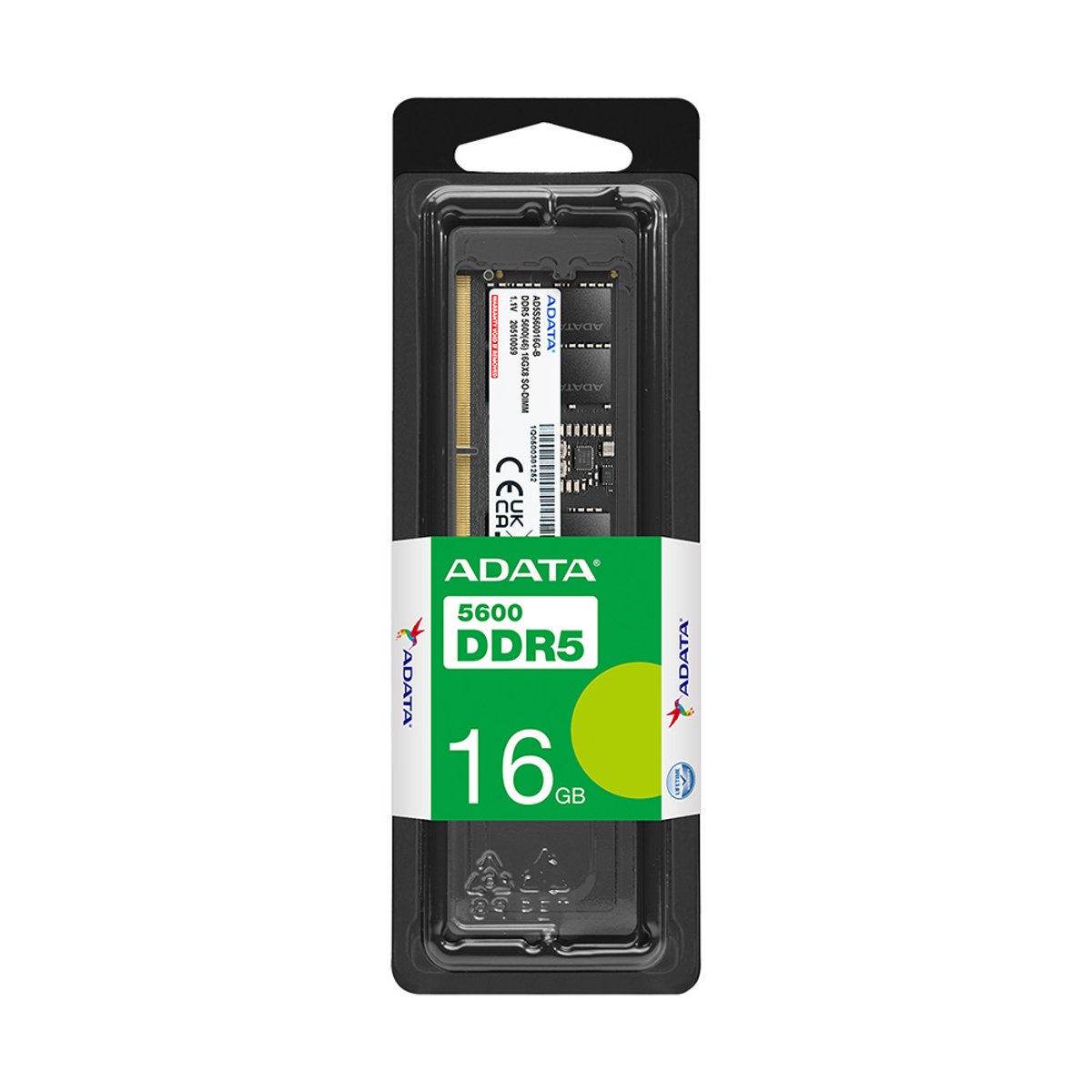 ADATA Notebook D5 DDR5-5600MHz 16GB*1 SODIMM 記憶體(AD5S560016G-S)