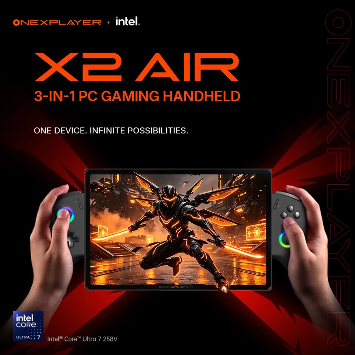 OneXPlayer X2 AIR 10.95吋 三合一手持式電競掌機(ULTRA7 258V+ARC 140V+32GB+1TB)