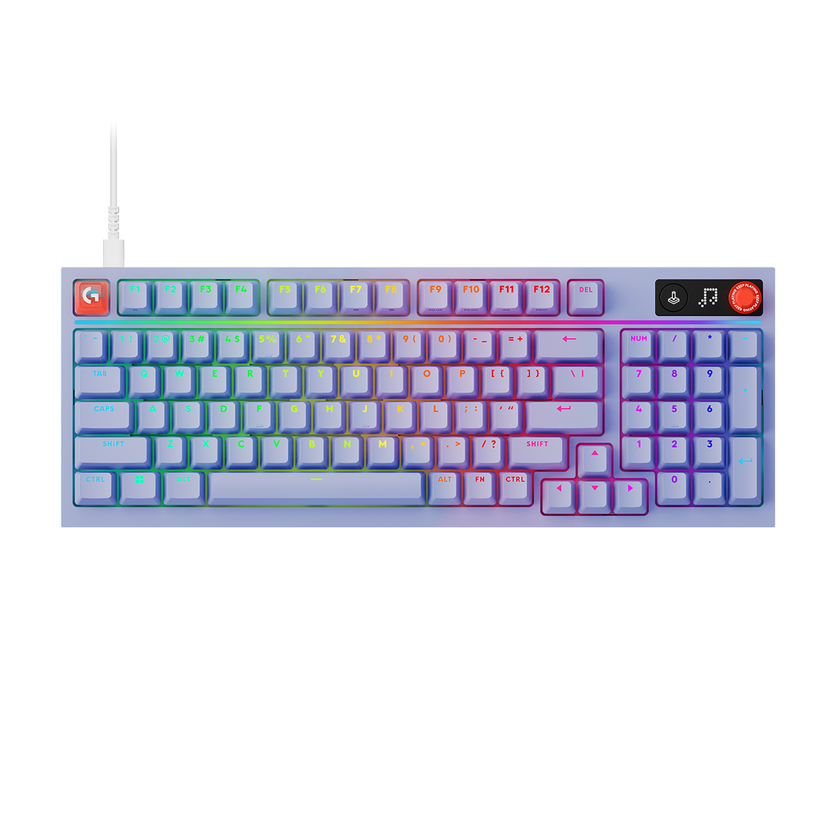 Logitech G316 X 98 8kHz 有線機械電競鍵盤(Linear-線性軸-98-夢幻紫)