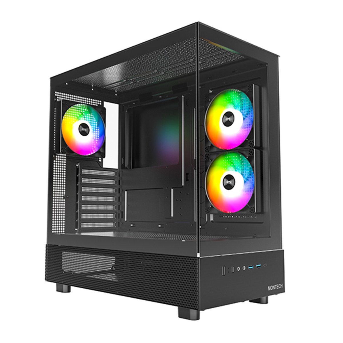 Montech XR 全景式 ATX機箱(黑色-MO-CA-XR-BK)