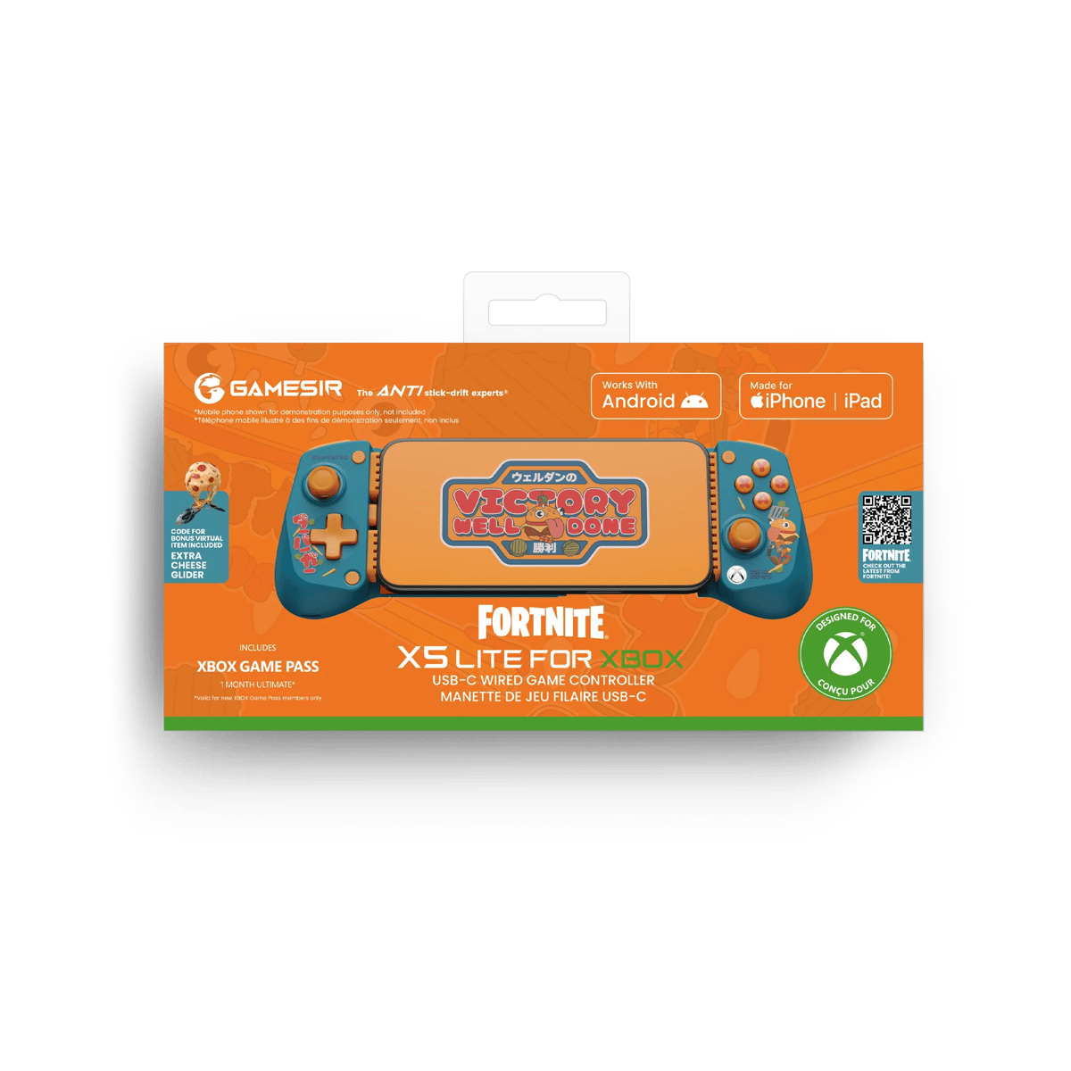 GameSir X5 Lite XBOX Fortnite Edition 拉伸手機控制器(Durrr Burger)