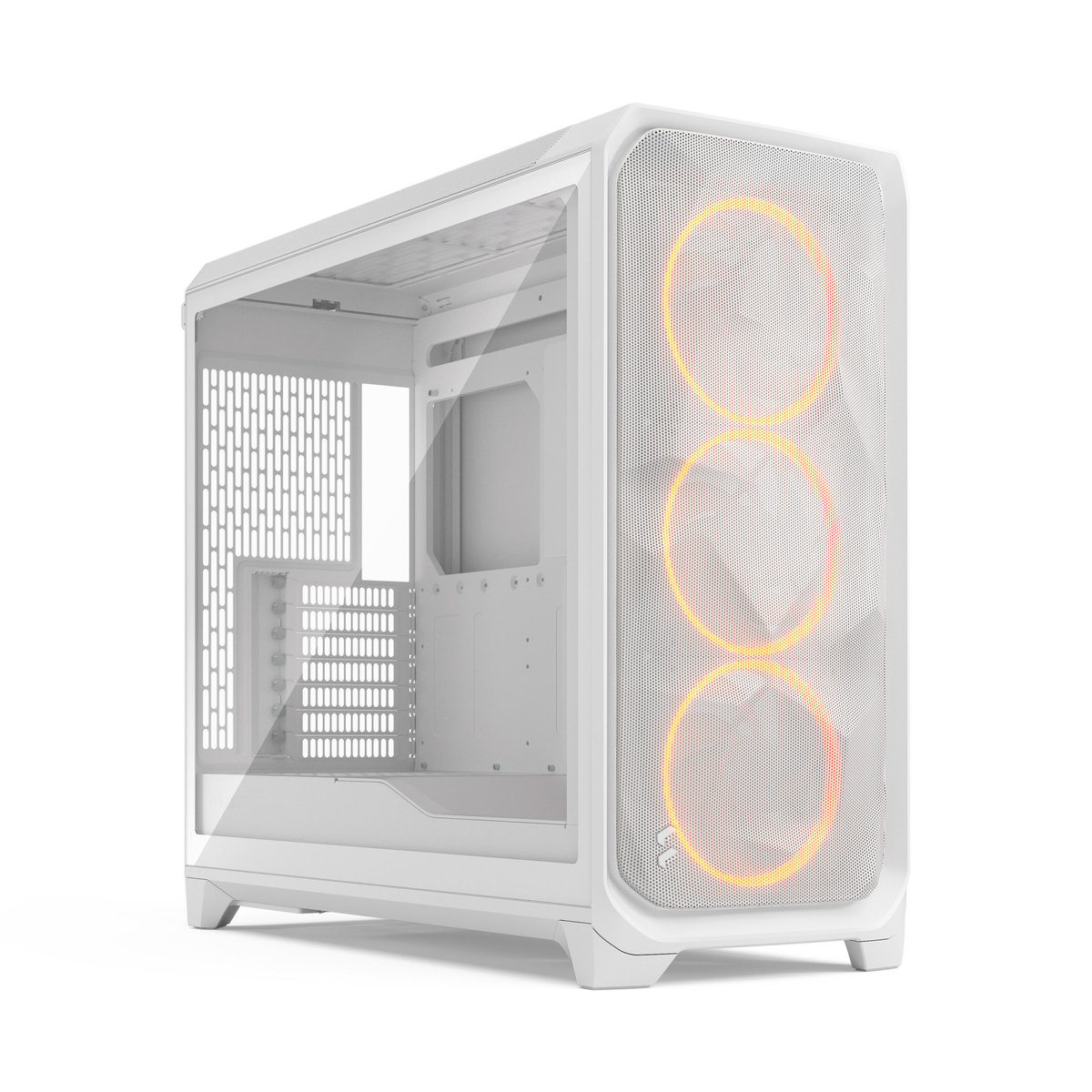 Fractal Design Meshify 3 XL E-ATX 機箱(FD-C-MES3X-06)(無環繞燈光-ARGB風扇-白色-透亮塗層鋼化玻璃)