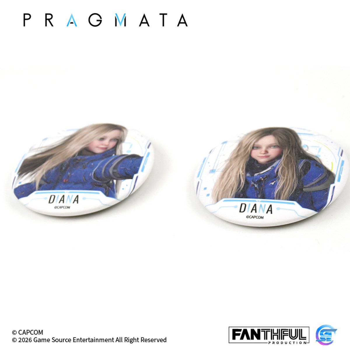 Fanthful《人機迷網》Pragmata 周邊(馬口鐵徽章套裝(2枚/套))