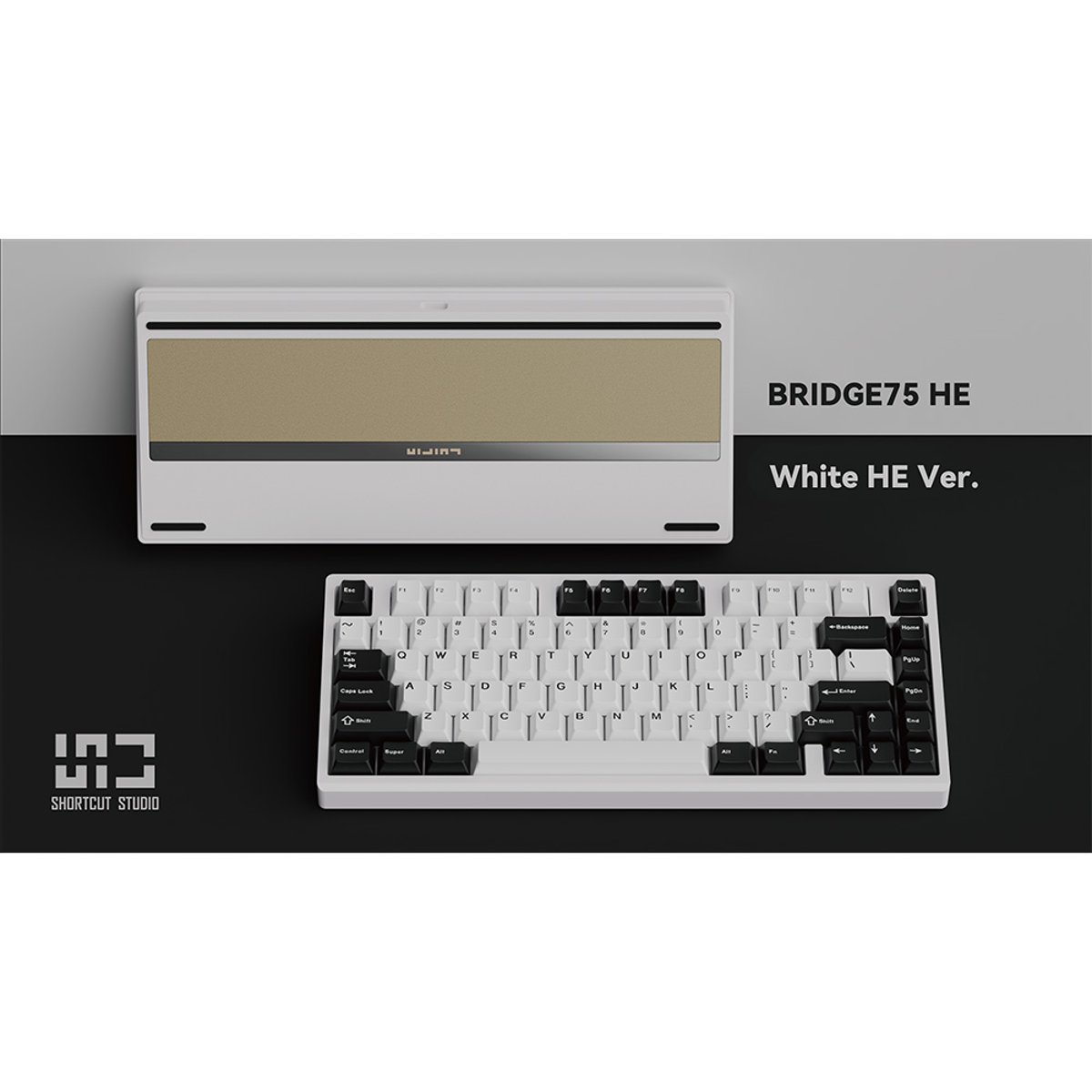 ShortCut Studio Bridge 75 HE 有線磁軸遊戲鍵盤(噴塗白)