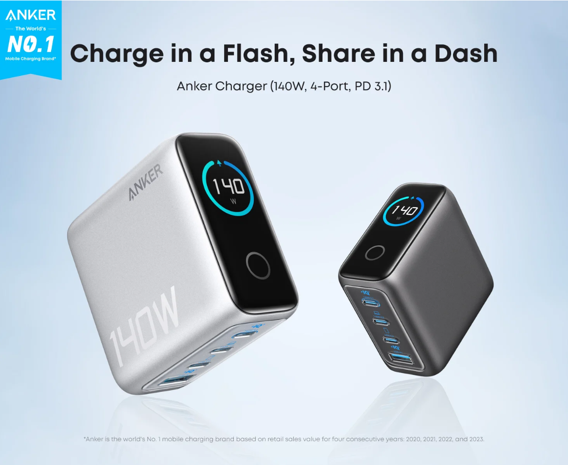 Anker 140W 四埠充電器