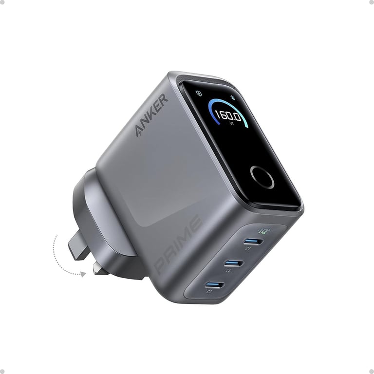 Anker Prime Charger 160W 3C1A 4埠GaN桌面充電站 (A2687)(Grey)