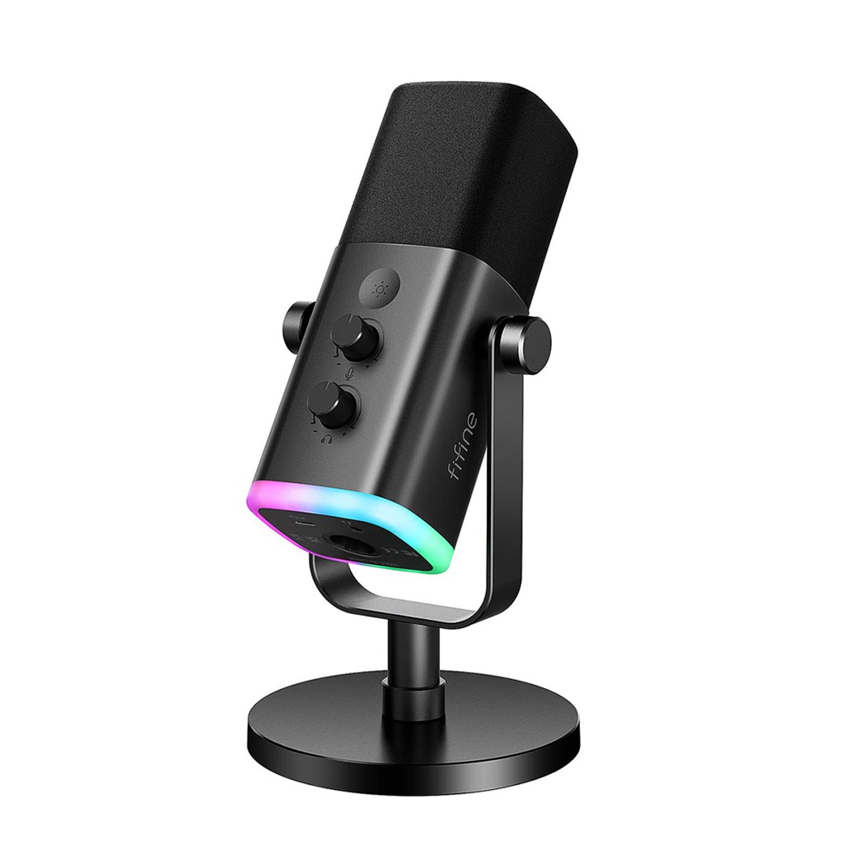 FIFINE AMPLIGAME AM8 RGB 動圈式遊戲麥克風(黑)