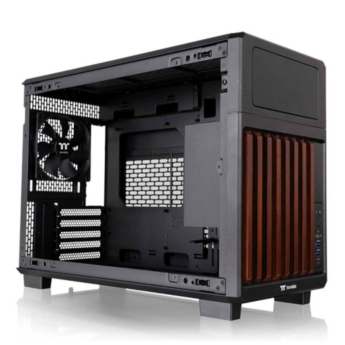 Thermaltake TR200 WS 木紋 M-ATX 機箱(黑色)