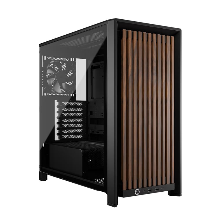 Corsair FRAME 4000D WOOD RS ARGB ATX中塔機箱 | 支援背插主板(RS120風扇-黑色胡桃木紋)