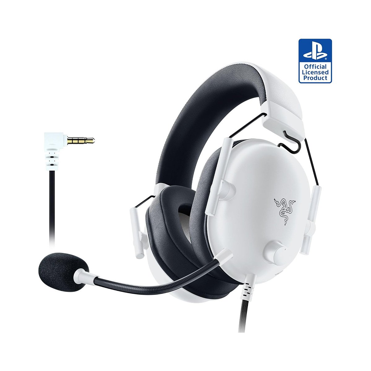 Razer BlackShark V2 X 有線遊戲耳機(3.5mm)(PS/PC-Mercury-白色)