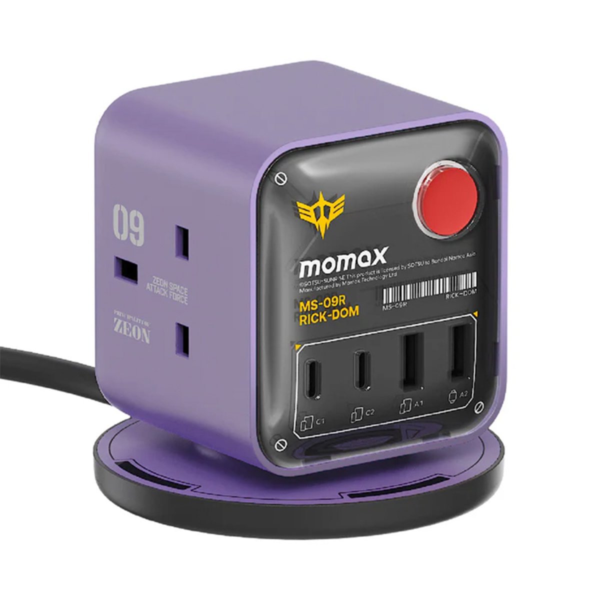 MOMAX 1-Charge Work Flow PD30W 2A2C 3位拖板(US20)(大魔-紫)