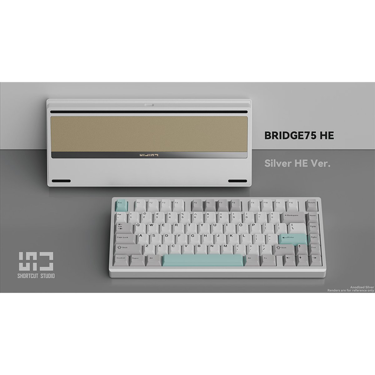 ShortCut Studio Bridge 75 HE 有線磁軸遊戲鍵盤(陽極銀)