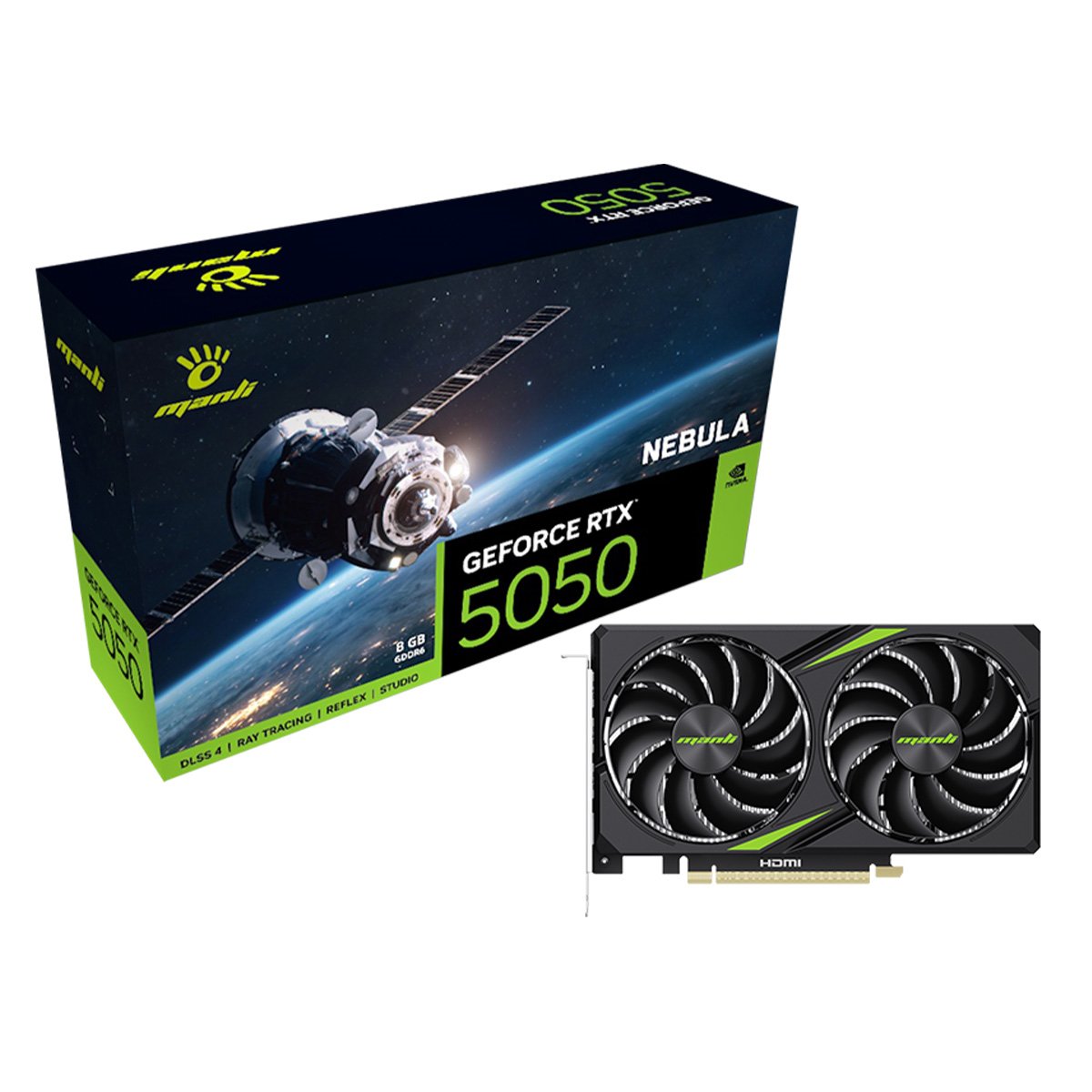 Manli GeForce RTX5050 NEBULA X2 8GB GDDR7 顯示卡