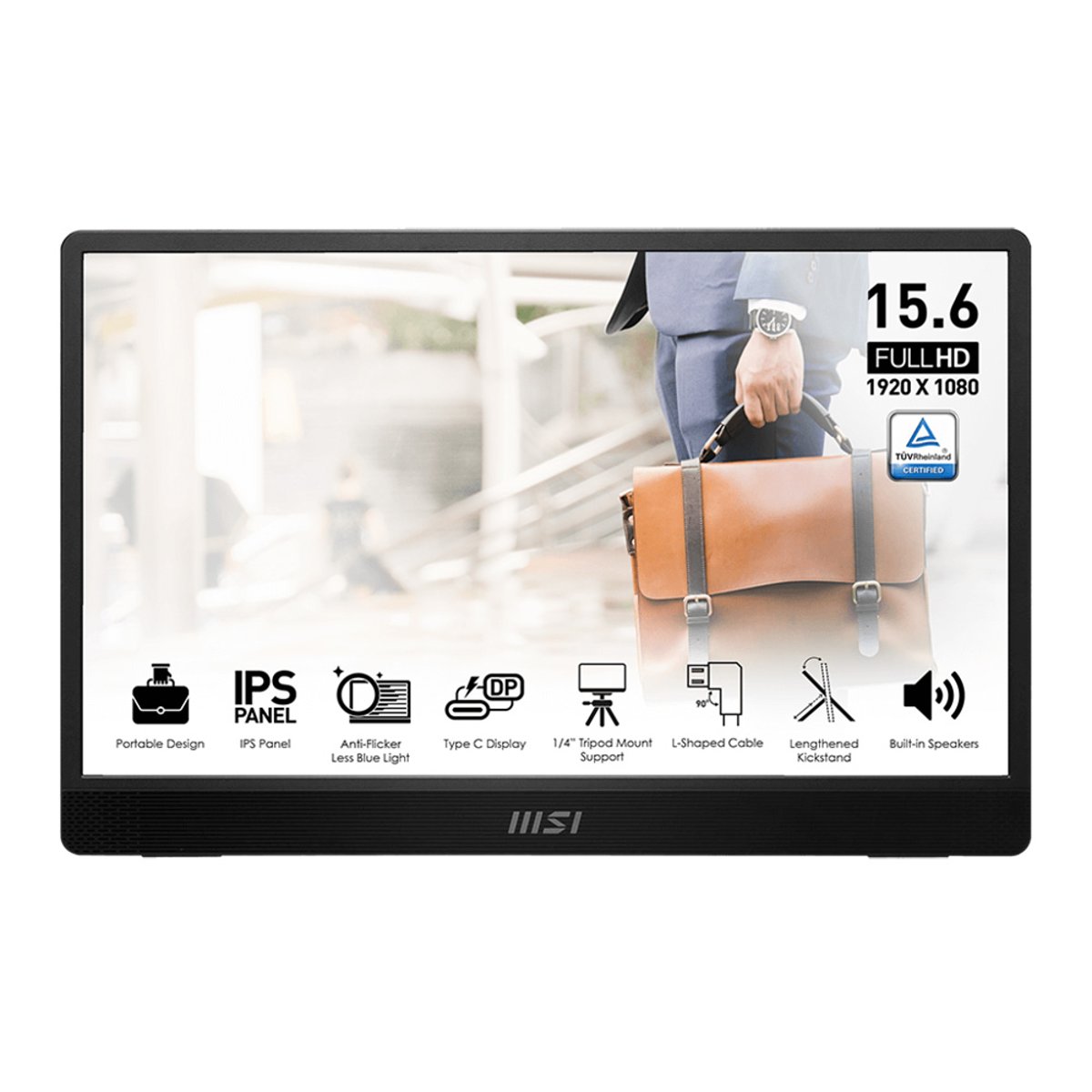 MSI PRO MP161 E2U 15.6吋 1080P FHD 60Hz IPS 便攜式顯示器