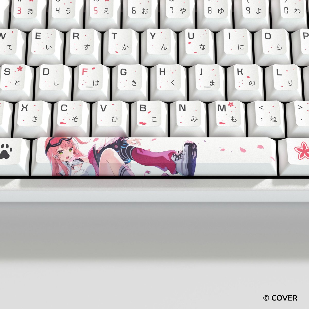 HYTE Sakura Miko 櫻巫女 鍵帽及桌墊套裝(白色)