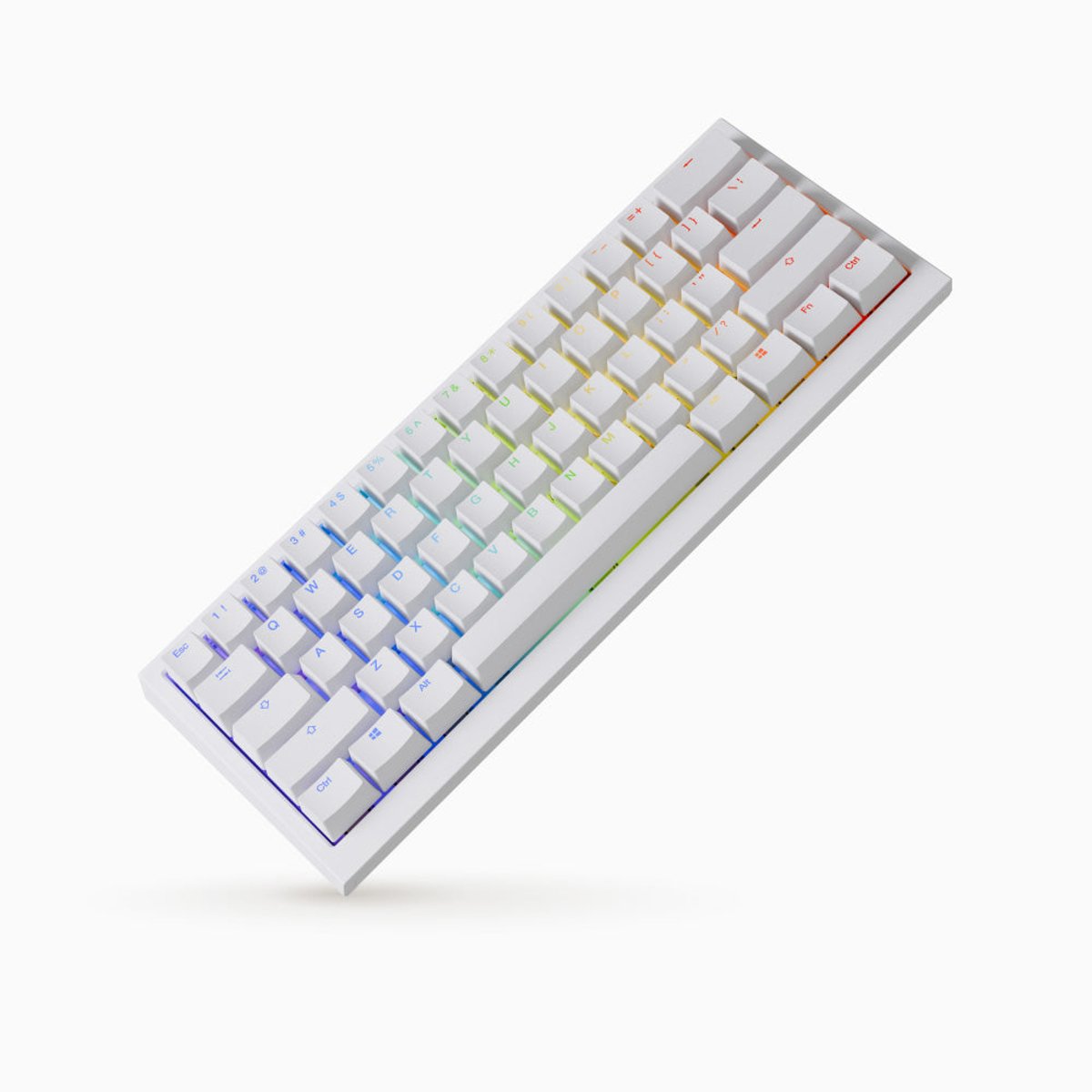 Ducky One X Mini 三模 無線電感式鍵盤(Ducky 電感軸-白色)