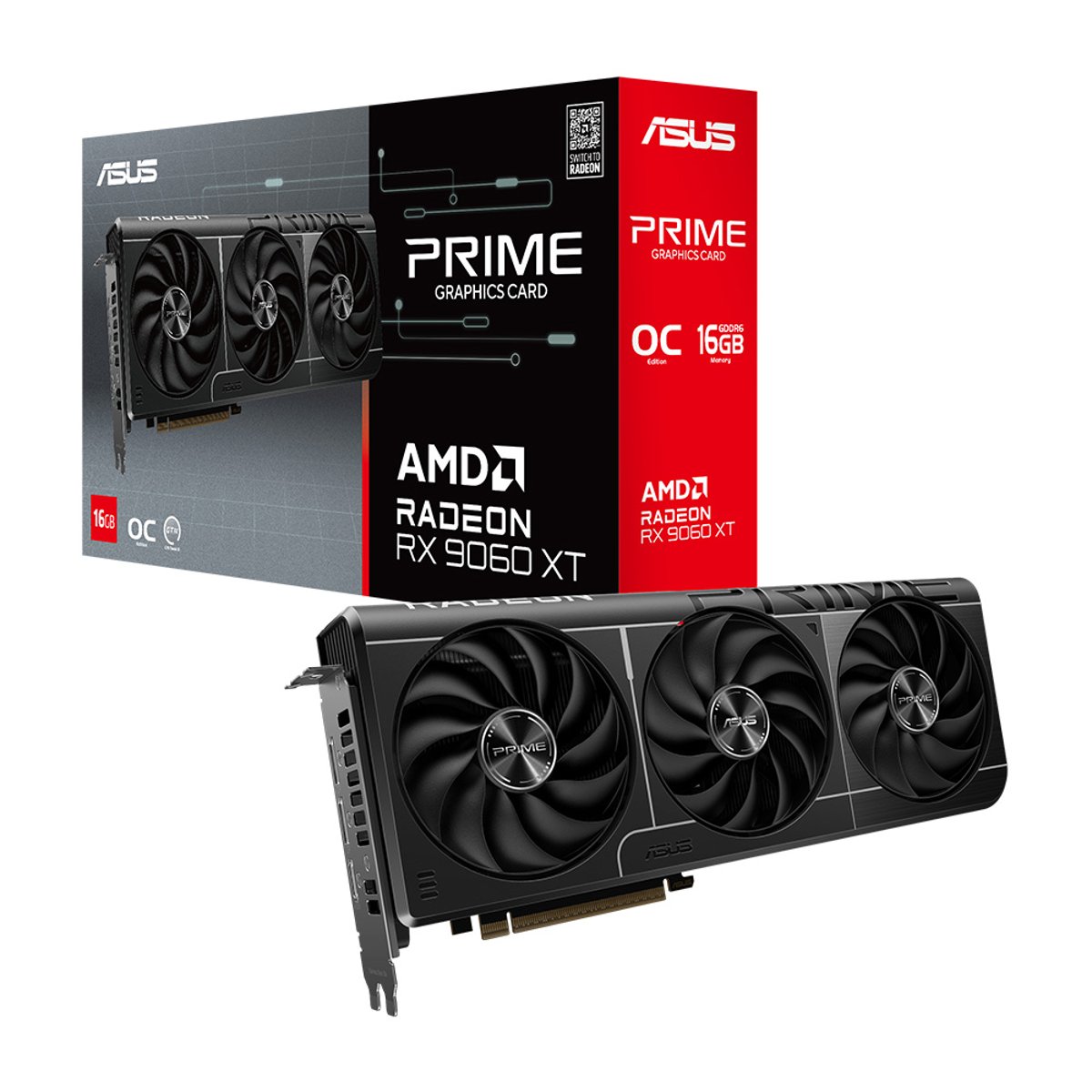 ASUS PRIME AMD Radeon RX9060XT OC 16GB GDDR6 顯示卡