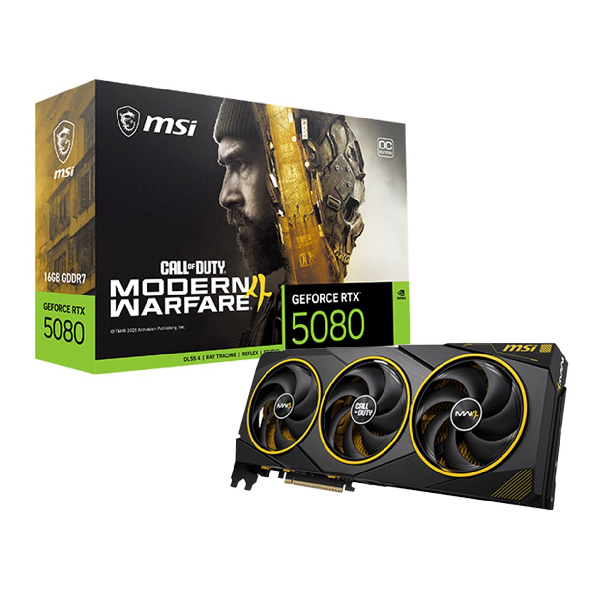 MSI GeForce RTX5080 COD MW4 EDITION OC 16GB GDDR7 顯示卡