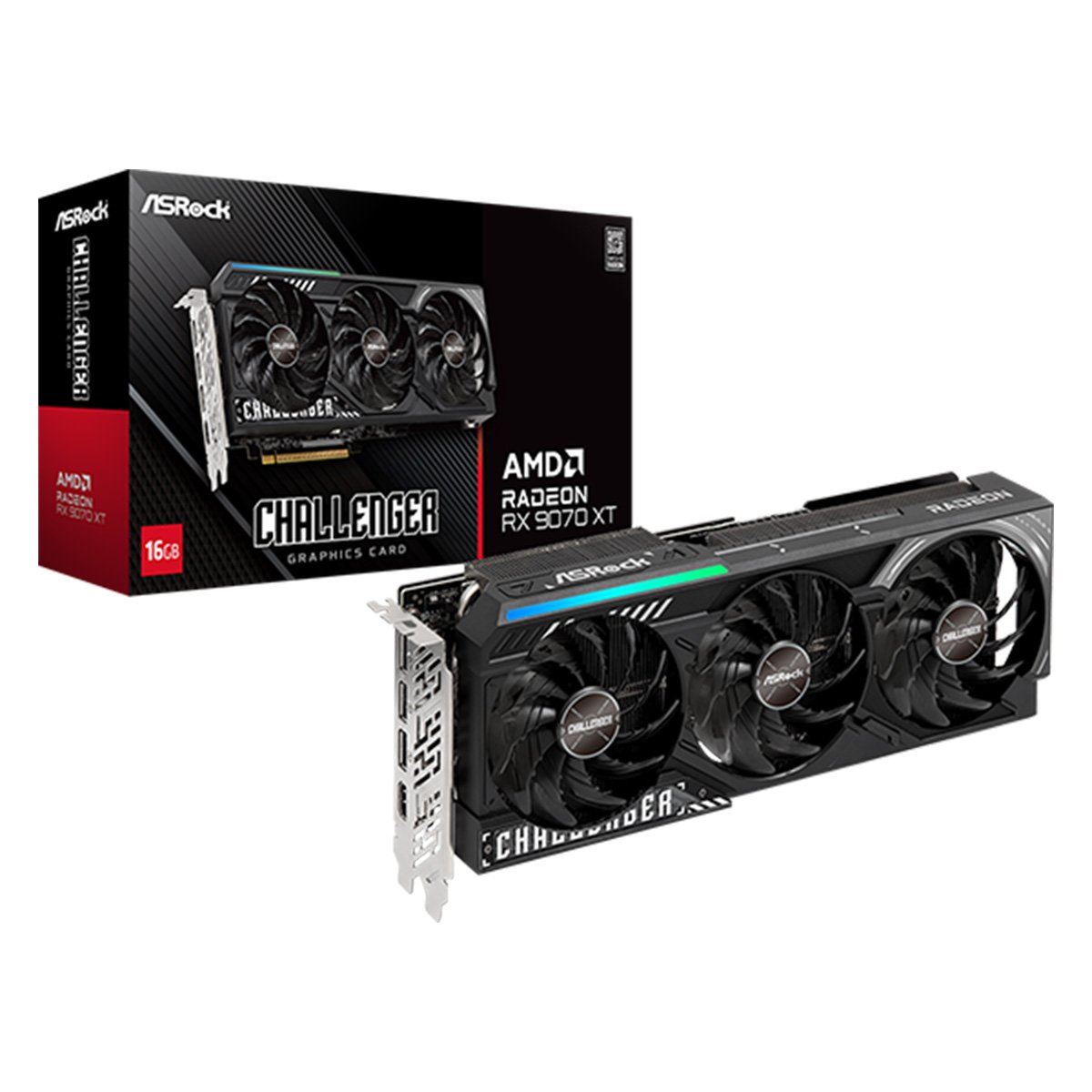 ASRock AMD Radeon RX9070XT Challenger 16GB GDDR6 顯示卡