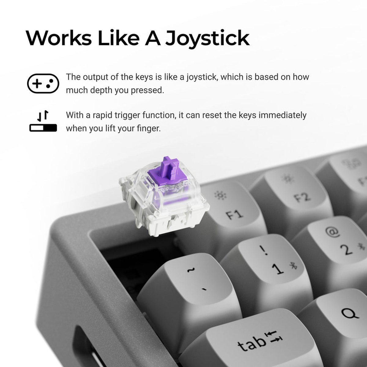 Keychron K2 HE (K2H-F1C) QMK 三模無線磁軸鍵盤(特別版-Concrete Edition)