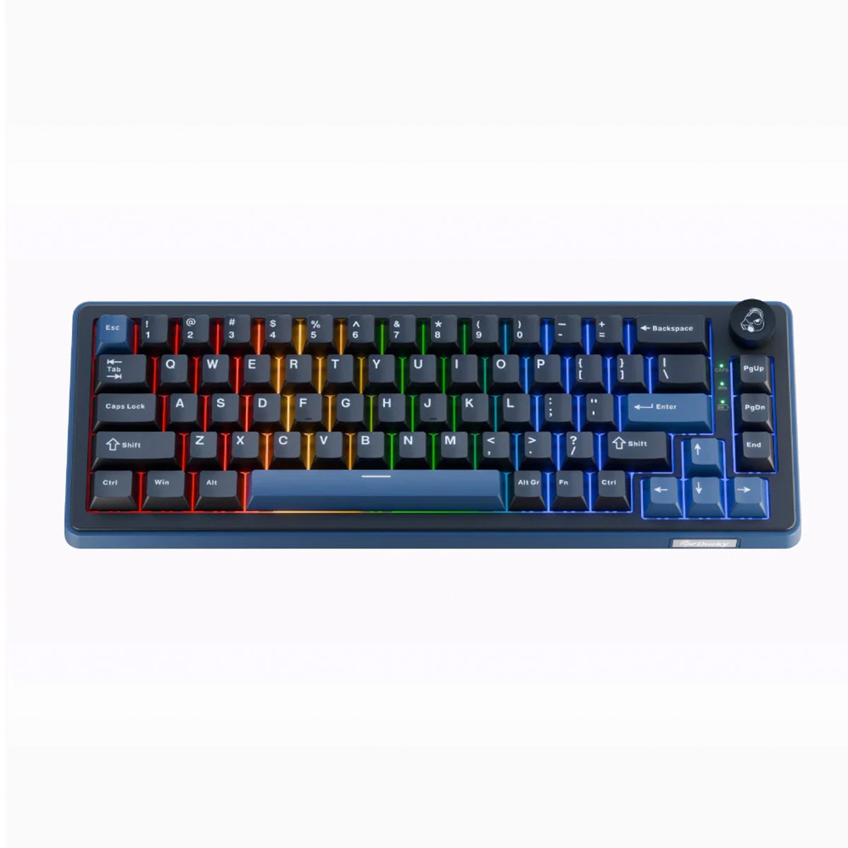 Ducky OK-M 熱插拔 RGB 雙模無線機械鍵盤(KTT Tactile-67鍵-黑藍色)