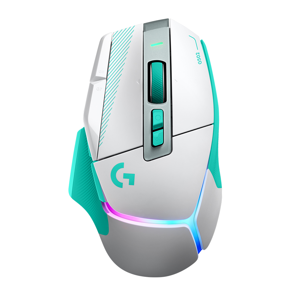 Logitech G502 X PLUS LIGHTSPEED 無線遊戲滑鼠(薄荷白)