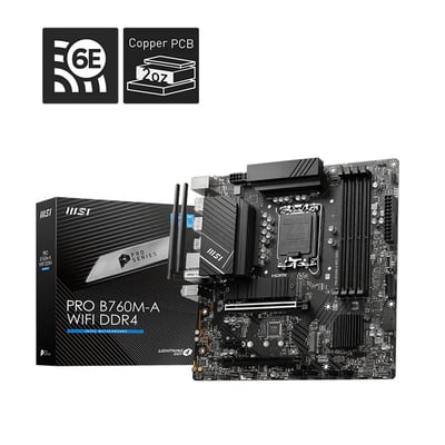 MSI PRO B760M-A WIFI DDR4 M-ATX主機板