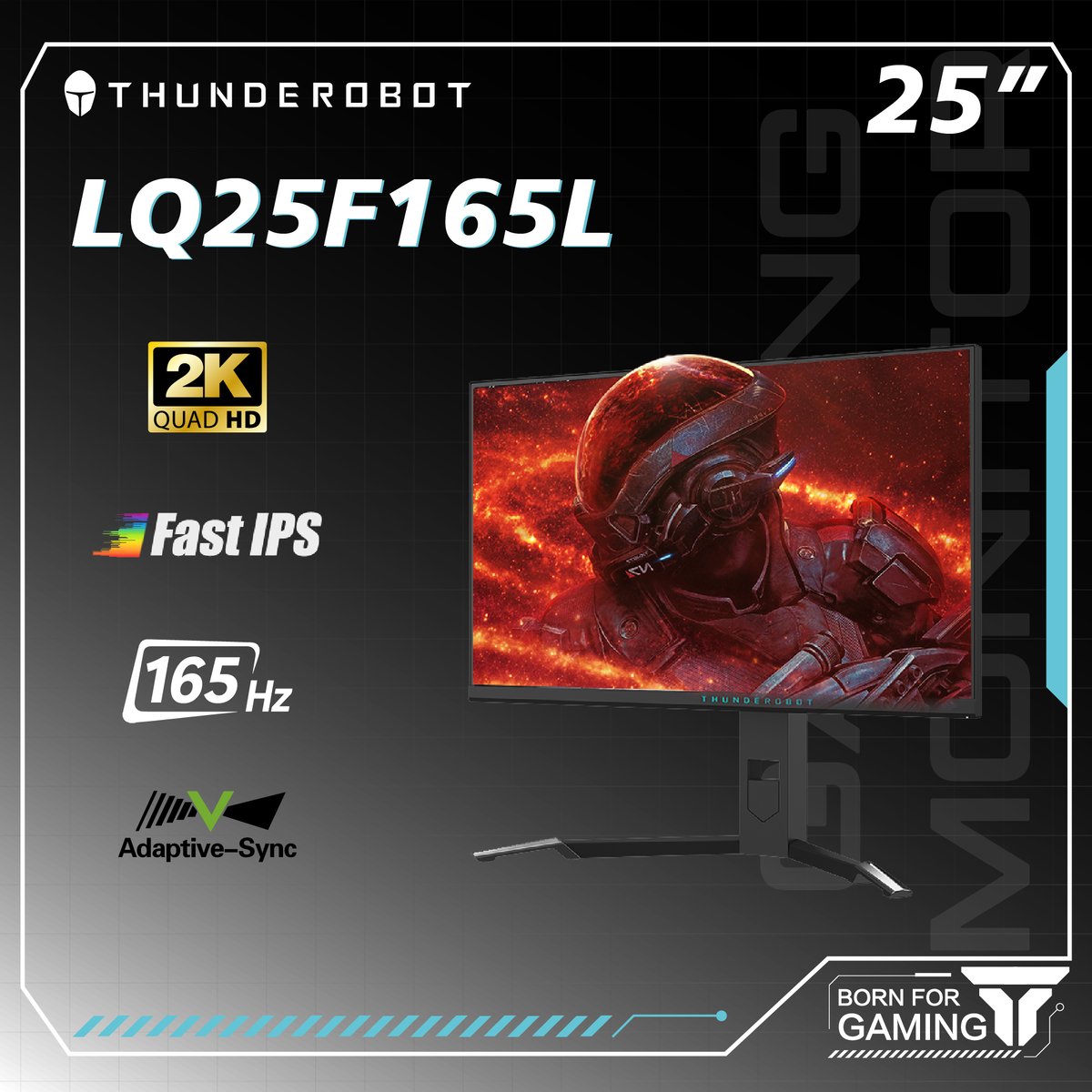 Thunderobot LQ25F165L 24.5吋 2K QHD 170Hz Fast IPS 電競顯示器