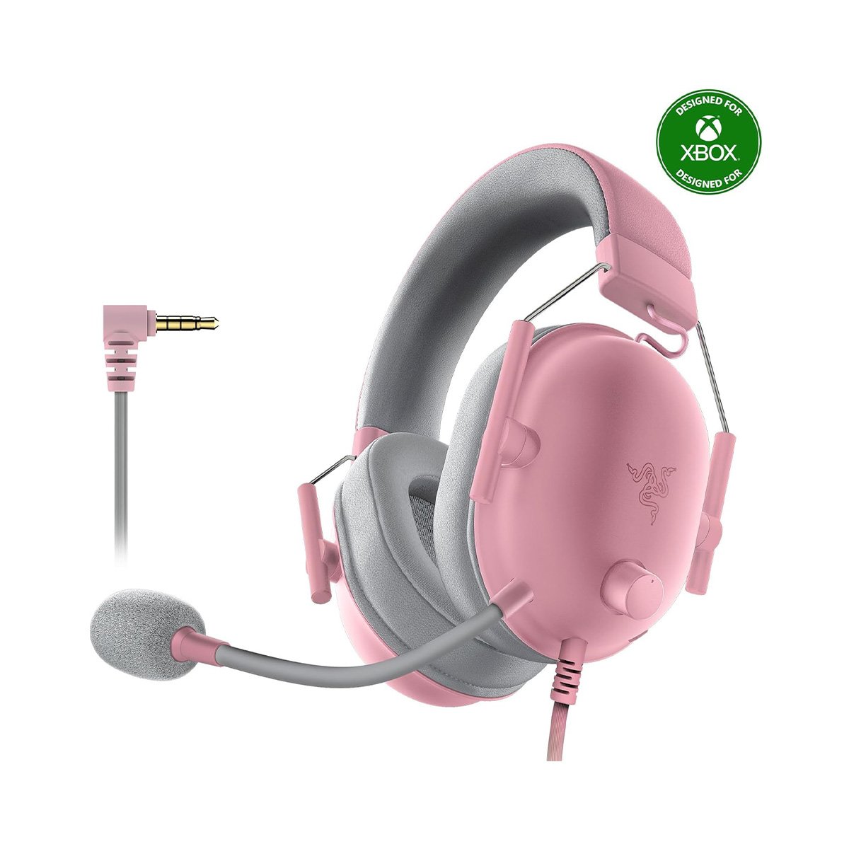 Razer BlackShark V2 X 有線遊戲耳機(3.5mm)(Xbox/PC-Quartz-粉色)