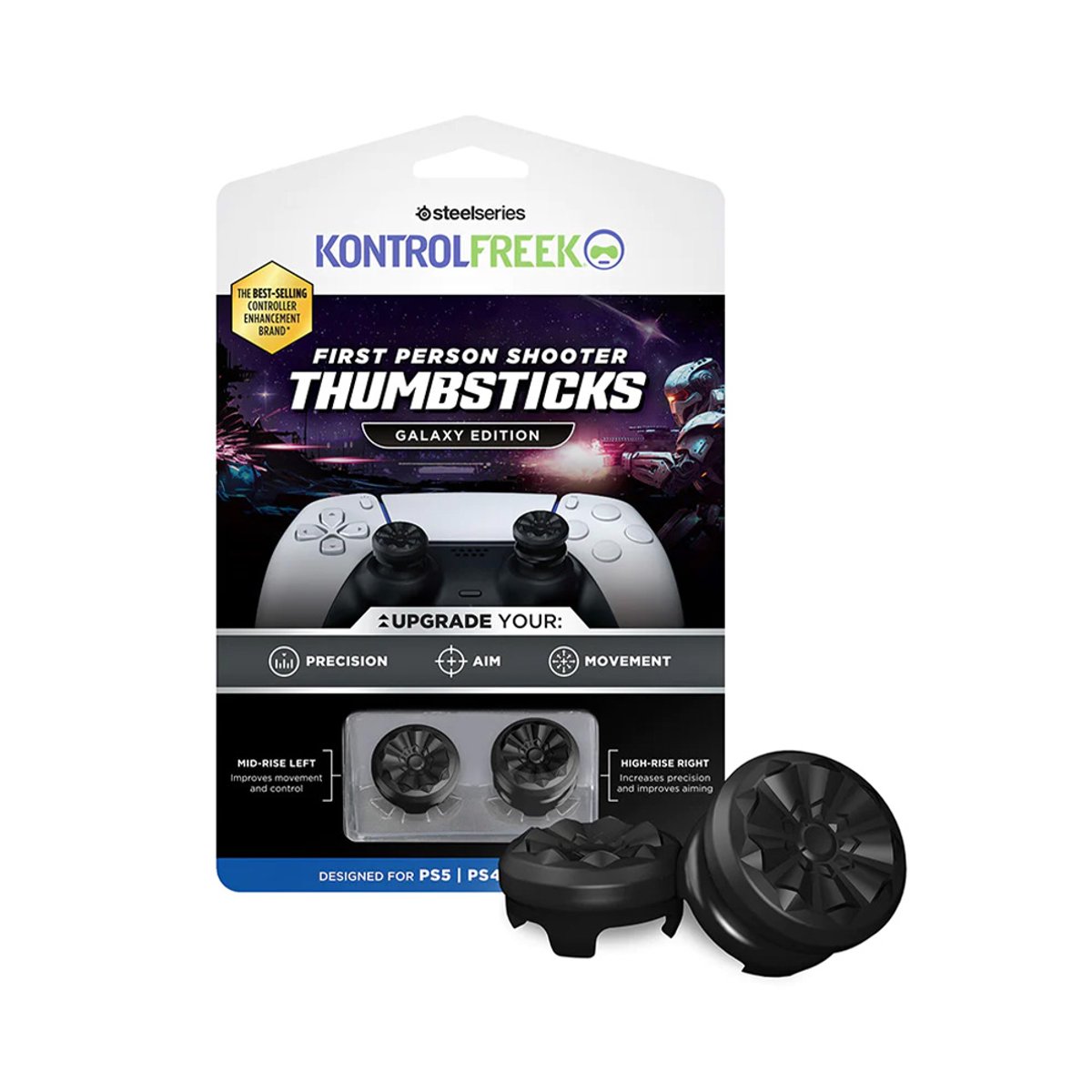 KontrolFreek FPS Galaxy Black - PS5 搖桿帽