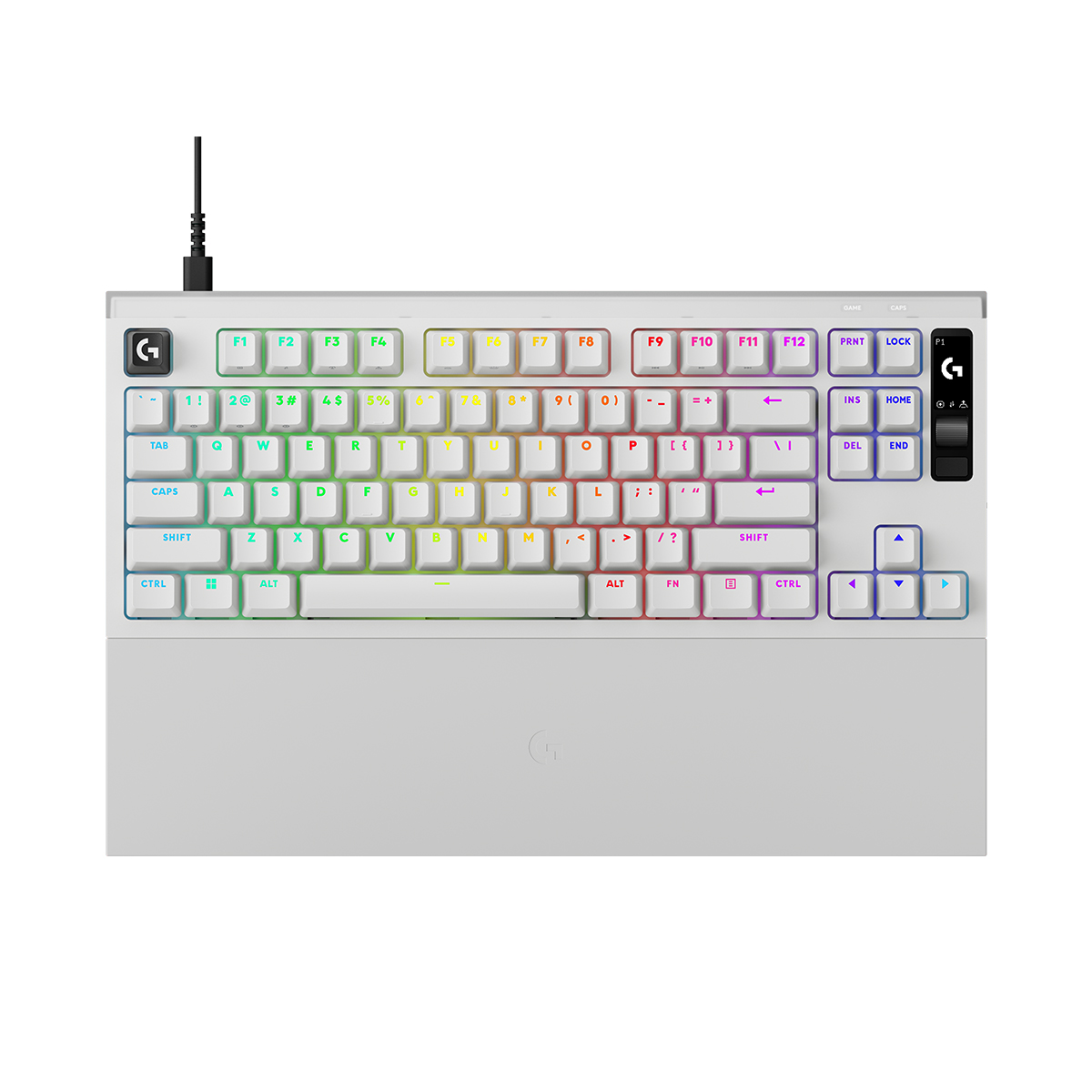 Logitech G PRO X2 RAPID 磁軸類比有線電競鍵盤(白色)