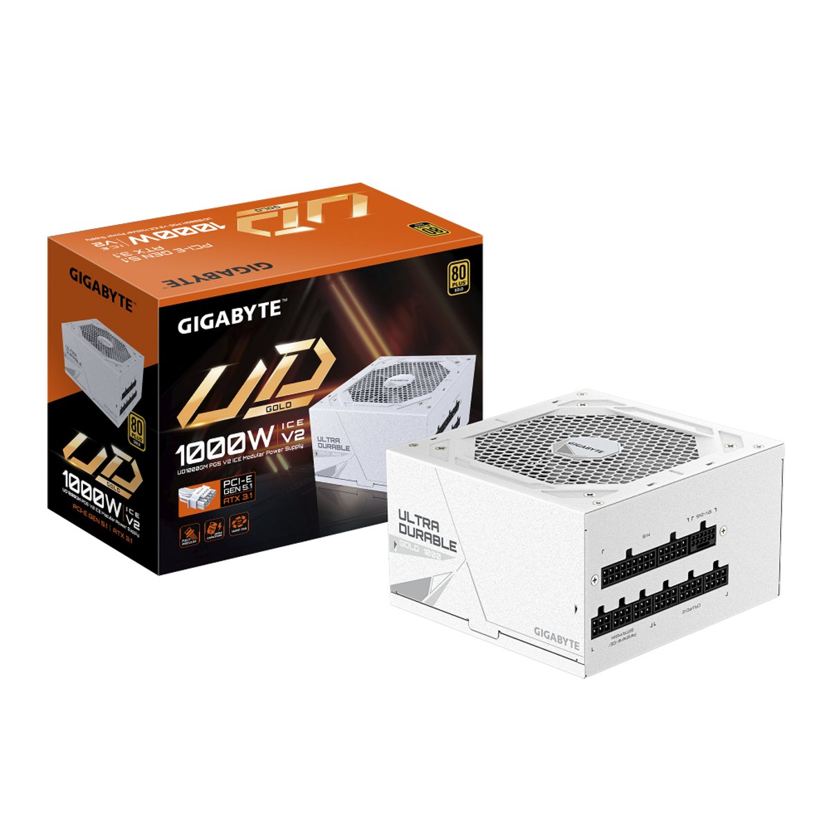 Gigabyte UD1000GM PG5 V2 ICE  PCIe 5.1 ATX 3.1 金牌全模組電源供應器