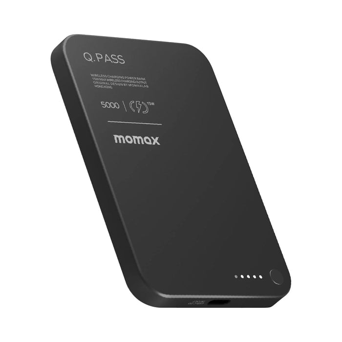 MOMAX 1-Power Q.Pass 5000mAh 磁吸流動電源(黑色)