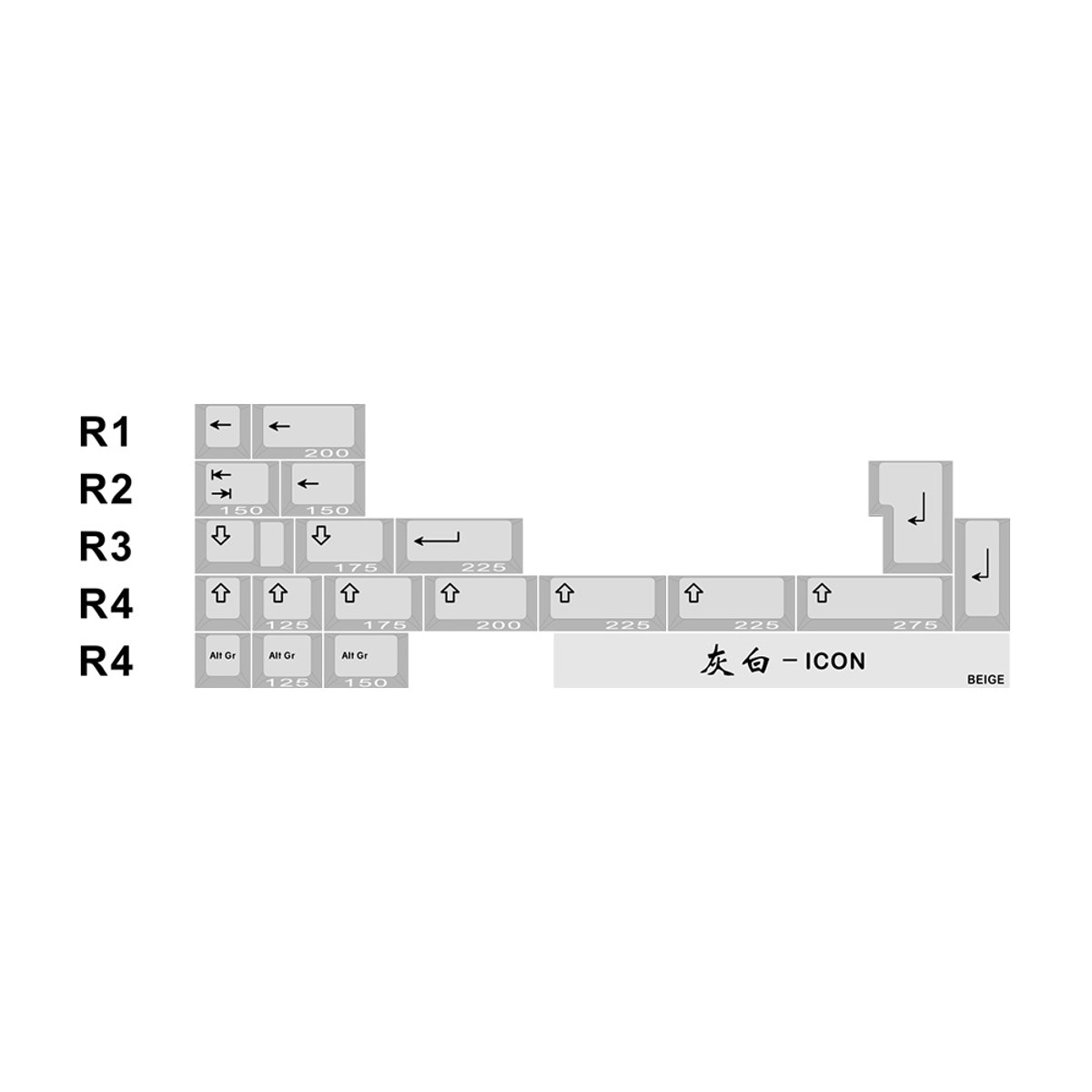 Hammer-CRP PBT鍵帽組合(R5_Beige_Icon)