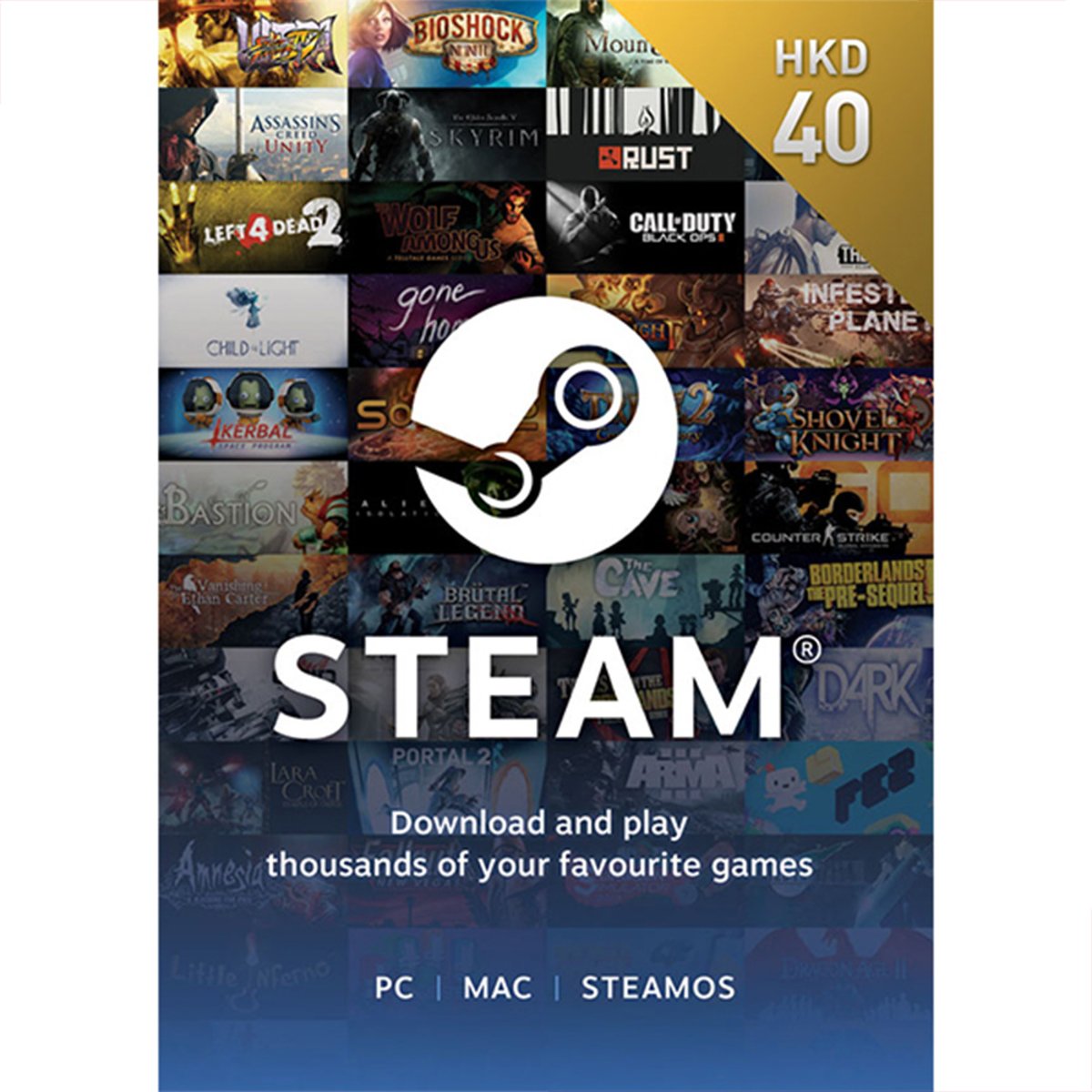 Steam預付卡HKD(40元)
