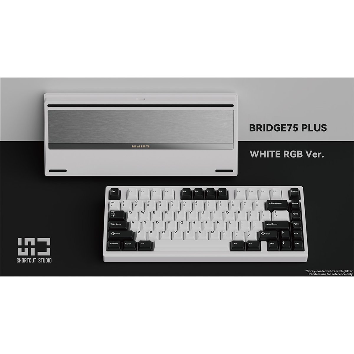 ShortCut Studio Bridge 75 Plus 三模 客製化機械鍵盤(噴塗白)