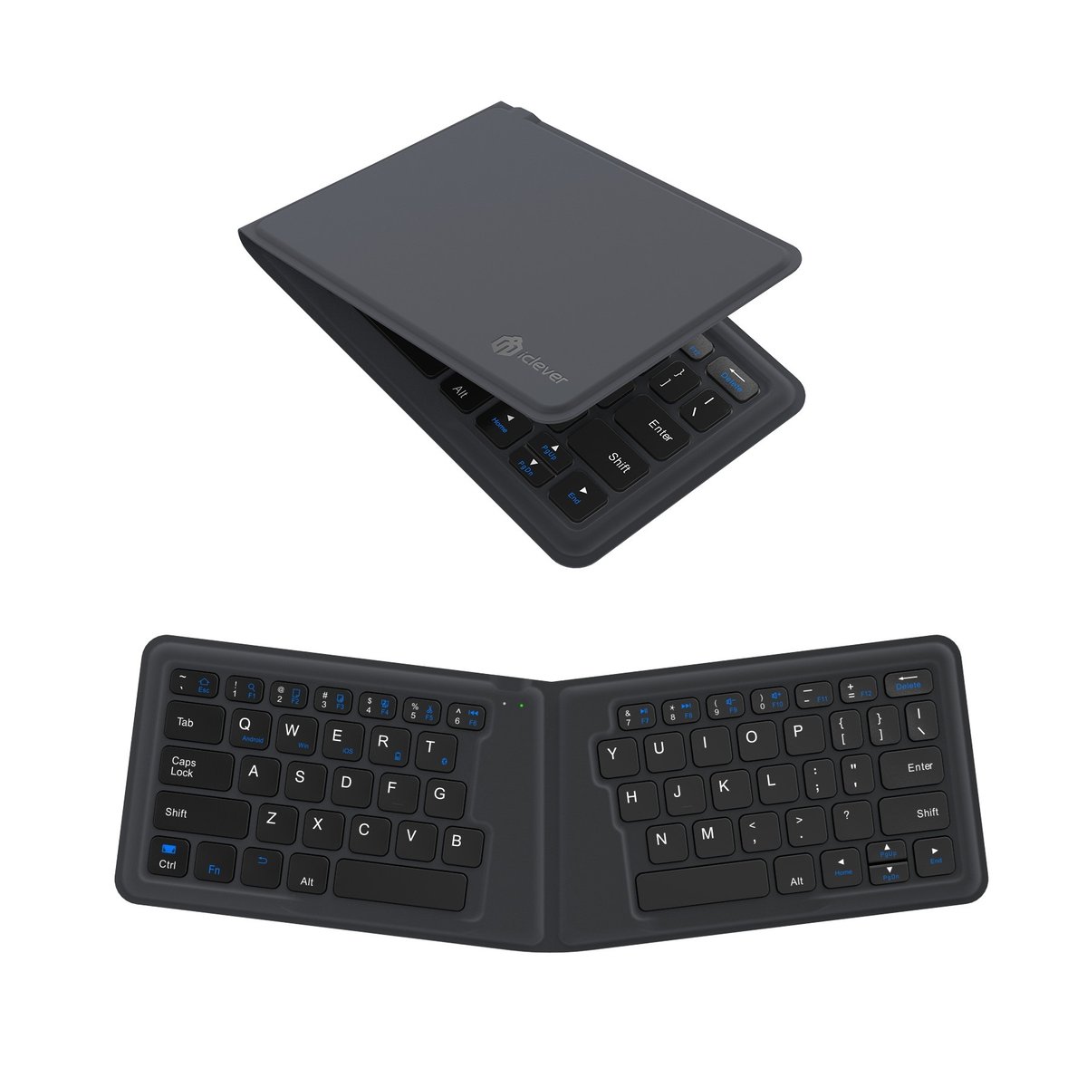 iClever IC-BK06 便攜式折疊藍牙鍵盤(灰絨面)