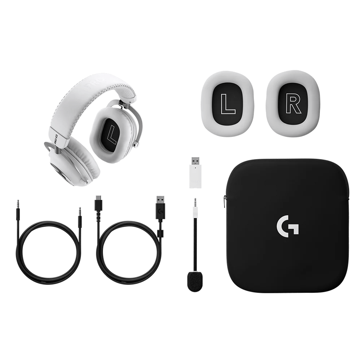 Logitech G PRO X3 LIGHTSPEED 無線電競耳機(白色)