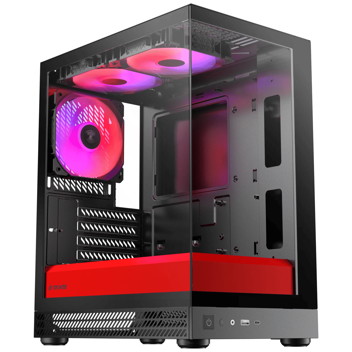 Okinos Aqua UNO MATX機箱(SCARLET)