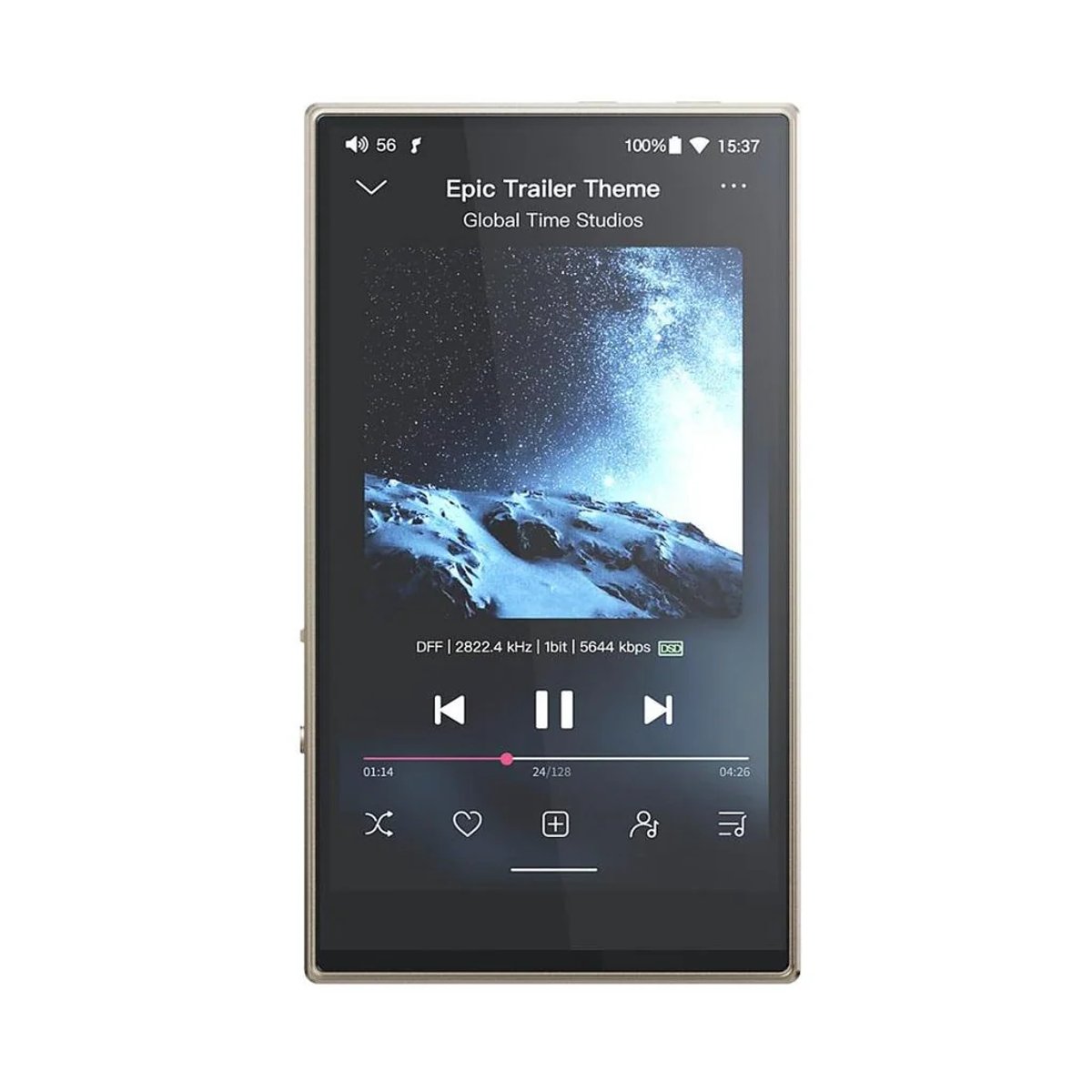 FiiO M21 便攜高清無損音樂播放器(4GB+64GB-鈦金色)