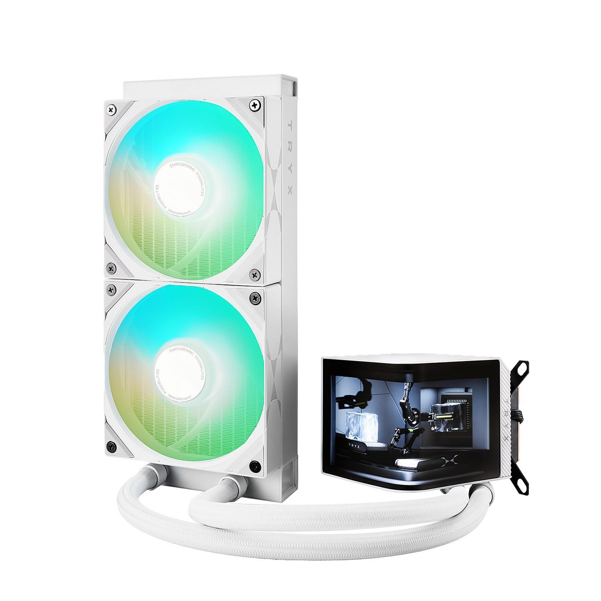 TRYX PANORAMA ARGB 240  L形屏幕 水冷散熱器(白色-ARGB)
