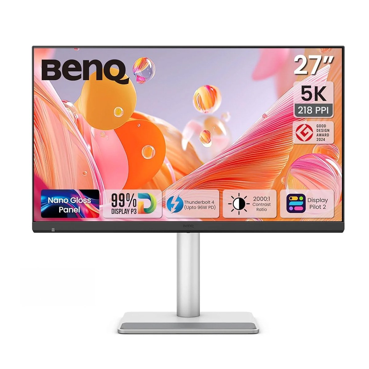 BenQ MA270S 27吋 5K(5120 x 2880) 70Hz Nano Gloss IPS Thunderbolt 4 PD 96w Mac 專業顯示器
