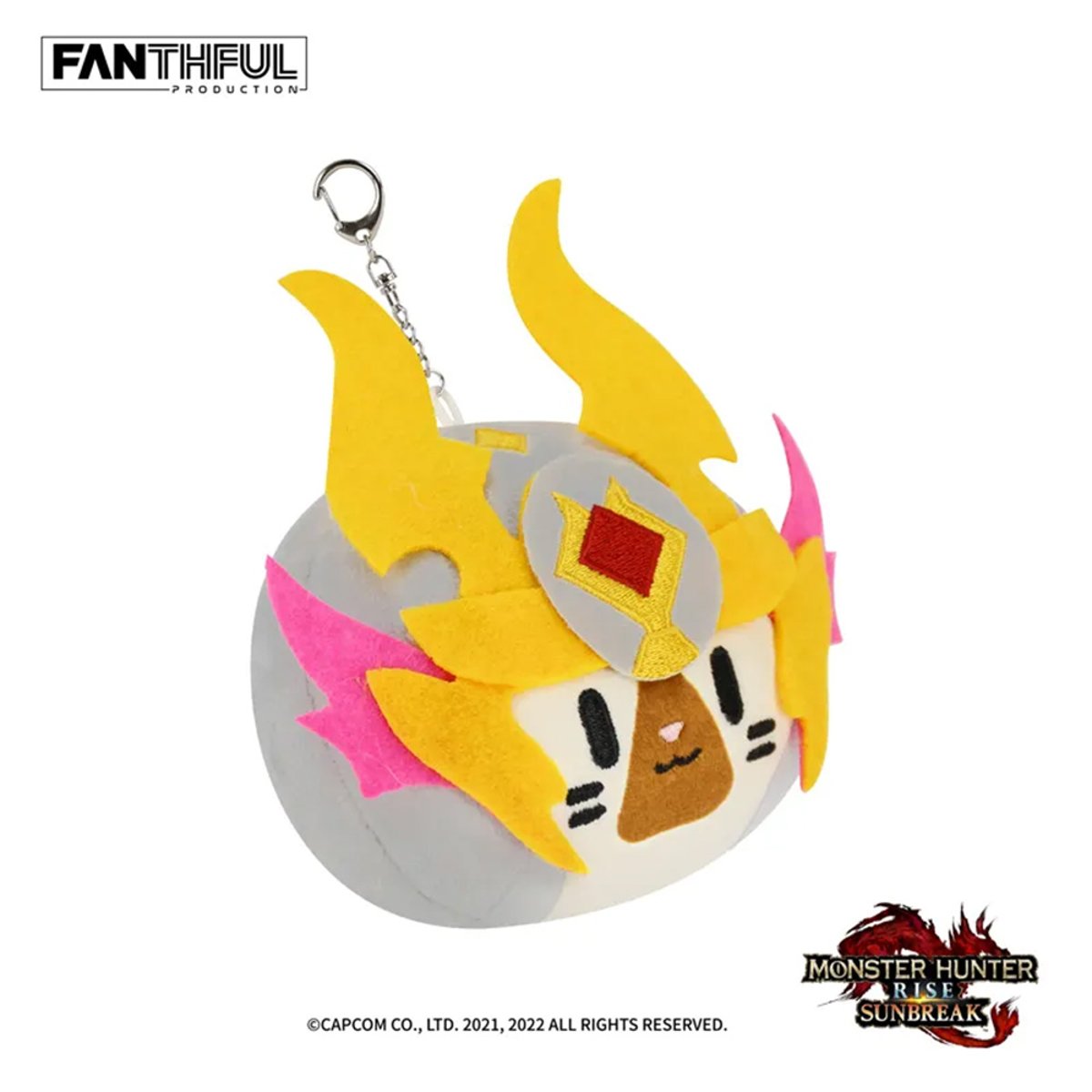 Fanthful 魔物獵人Rise: Sunbreak 毛絨掛件(隨從艾露貓)