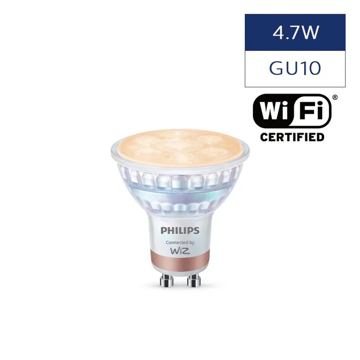 Philips Smart LED 4.7W GU10 GLASS WiZ 冷暖白光智能射燈