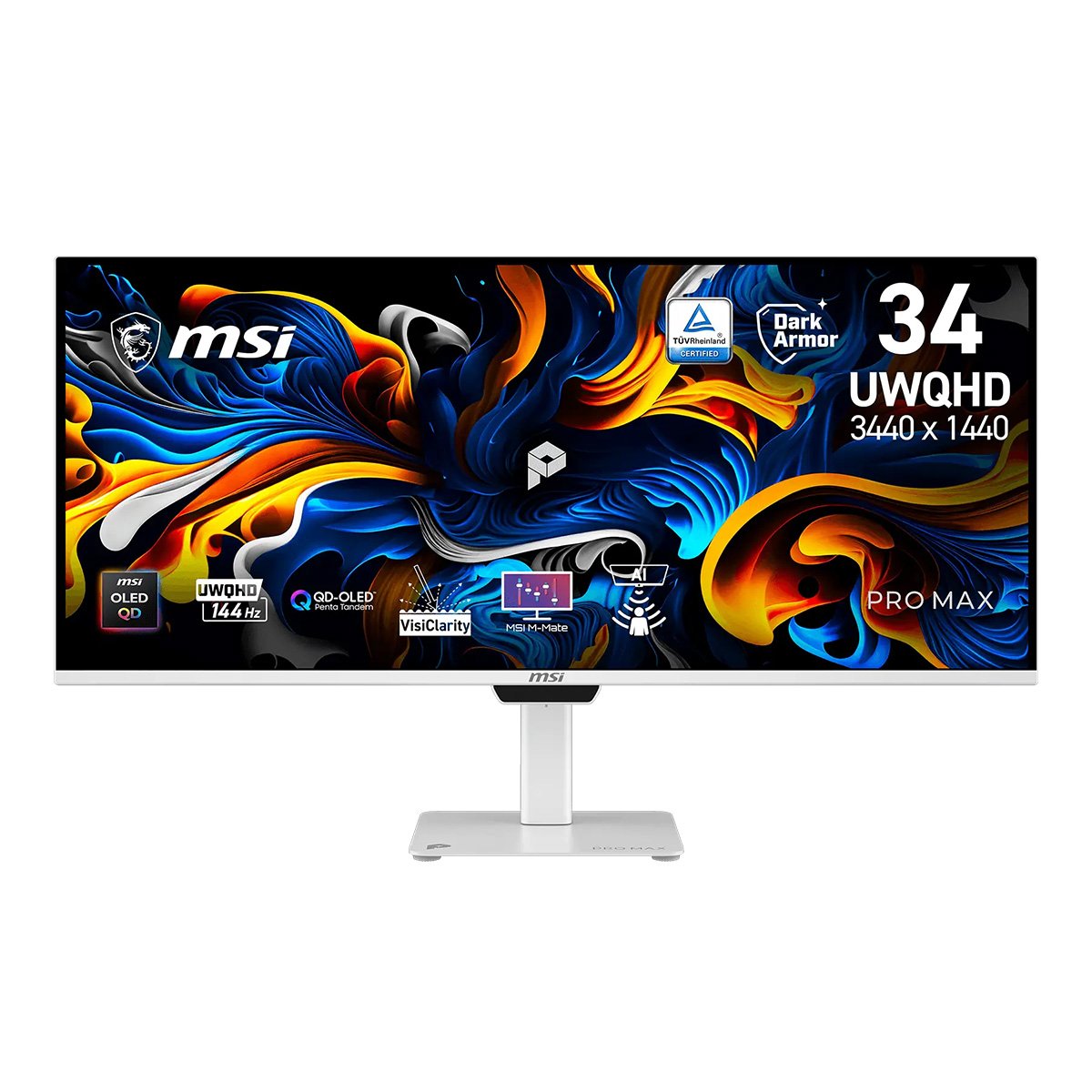 MSI PRO MAX 341QPXW14G 34吋 21:9  UWQHD(3440x1440) 144Hz 第五代QD-OLED 顯示器