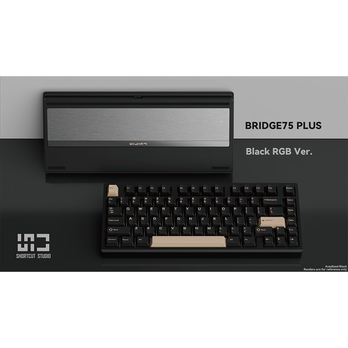 ShortCut Studio Bridge 75 Plus 三模 客製化機械鍵盤(陽極黑)